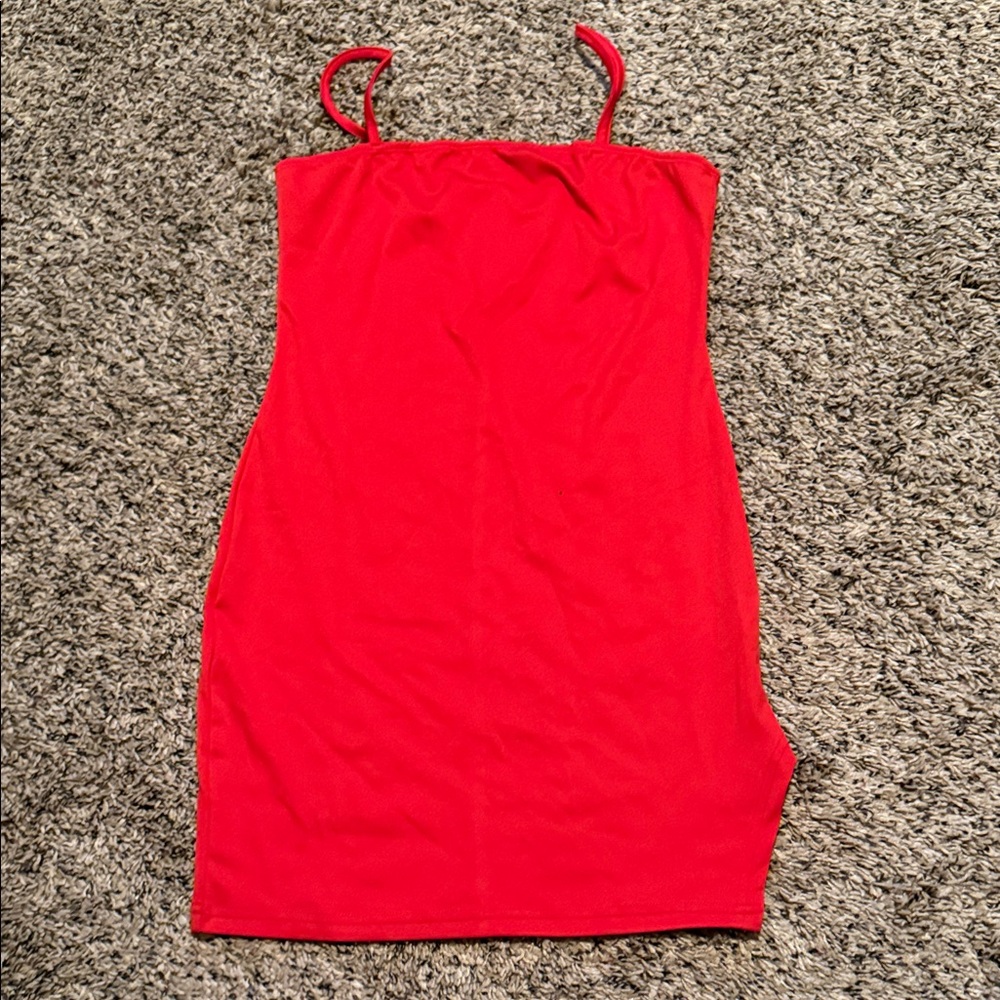 Red Spaghetti Strap Dress